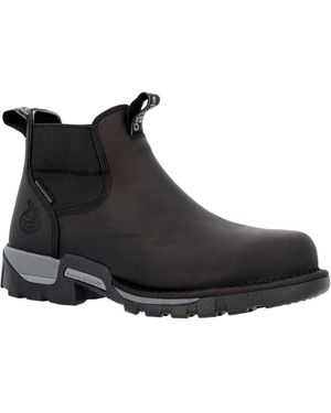 Georgia Boot Eagle One Steel Toe Waterproof Chelsea Boot - Black