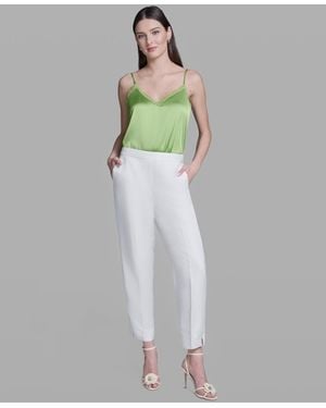 BCBGMAXAZRIA Straight Ankle High-rise Pants - Green