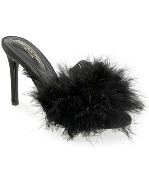 Christian Siriano Jaziely Feather High Heel Sandal - Black