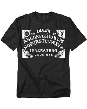 Ouija Logovision Board On T-shirt - Black