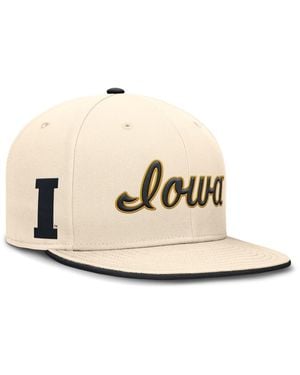 Nike Iowa Hawkeyes Primetime True Performance Fitted Hat - Natural