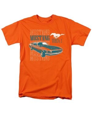 Mustang Logovision Ford Mach 1 Repeat T Shirt - Orange
