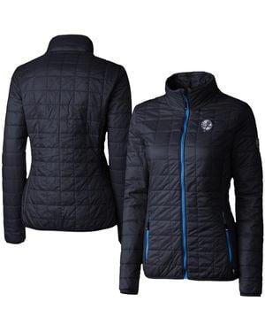 Cutter & Buck Navy/royal New York Yankees Rainier Primaloft Eco Insulated Full-zip Puffer Jacket - Blue