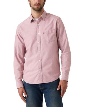Levi's Classic 1 Pocket Long Sleeve Button Up Shirt, - Red