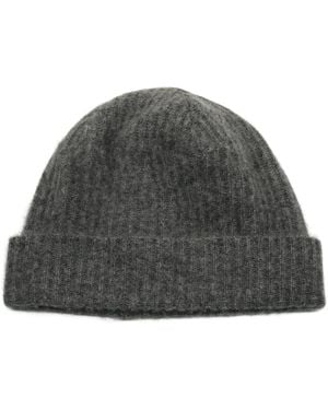 Portolano Folded Cuff Ribbed Hat - Gray