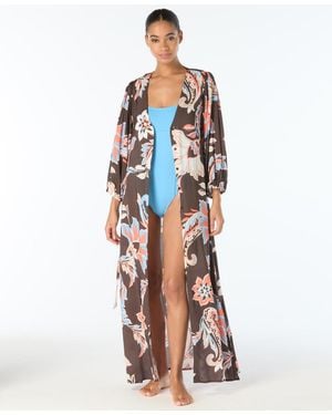 Vince Camuto Belted Cover-up Swim Dress - White