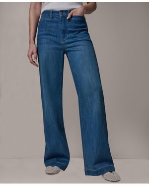 Donna Karan Weekend High-rise Wide Leg Pants - Blue