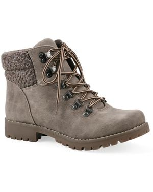 White Mountain Pathfield Lace-up Booties - Gray