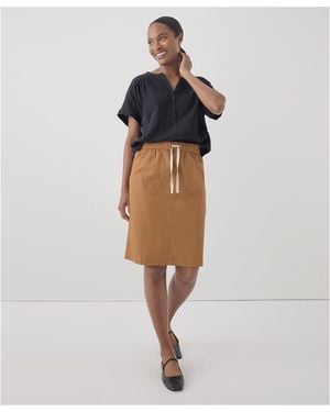 Pact Organic Cotton Daily Twill Skirt - Blue