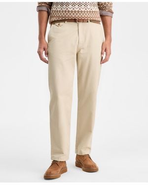 Club Room Relaxed-fit Herringbone Twill Pants - Natural