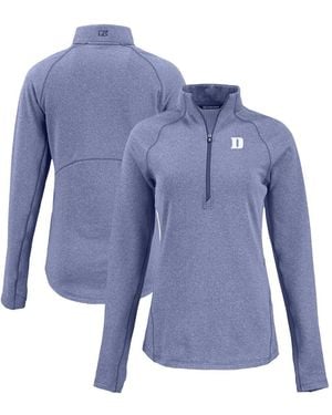 Cutter & Buck Duke Blue Devils Peshastin Eco Fleece Half-zip Tri-blend Jacket