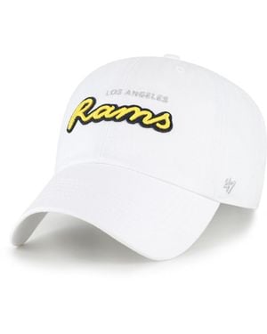 '47 Los Angeles Rams Trendy Script Clean Up Adjustable Hat - White