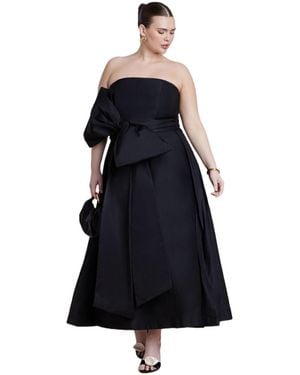 Eloquii Plus Size Dramatic Bow Gown - Blue