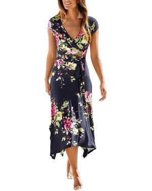 Lascana Handkerchief Hem Dress - Blue