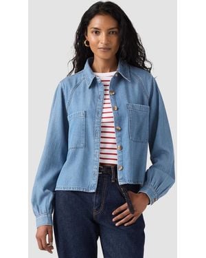 Levi's Long-sleeve Utility Crop Top - Blue