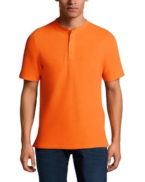 Kingsize Big & Tall Shrink-less Lightweight Henley T-shirt - Orange