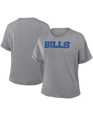 Fanatics Buffalo Bills Swing Pass Tri-blend Boxy T-shirt - Gray