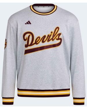 adidas Arizona State Sun Devils Dugout Collection Sweatshirt - Gray