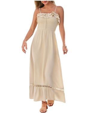CUPSHE Confession Maxi Beach Dress - Natural