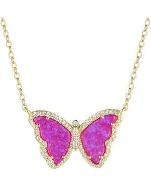 KAMARIA Butterfly Necklace - Purple