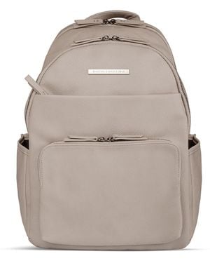 Kenneth Cole Double Compartment Faux Leather Marley Backpack - Gray