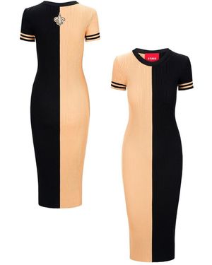 STAUD Gold/black New Orleans Saints Colleen Dress