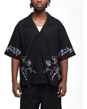 carre Botanica Button Up Shirt - Black