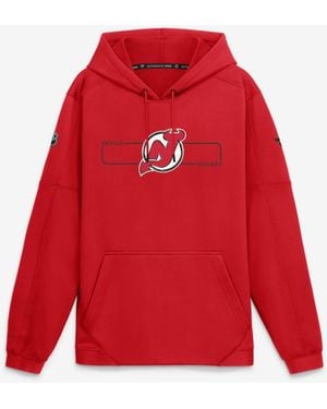 Fanatics Red New Jersey Devils Authentic Pro Rink Fleece Pullover Hoodie