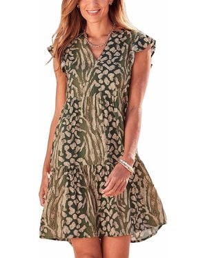 Lascana Tiered Dress - Brown