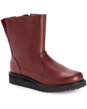 Muk Luks Slope Natalie Boots - Red