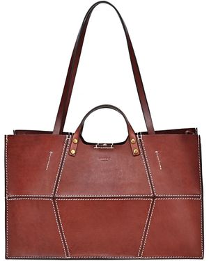Old Trend Genuine Leather Rose All-day Tote Bag - Red