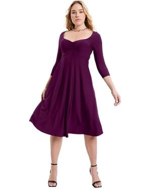 June + Vie June + Vie June + Vie Sweetheart Swing Dress - Purple