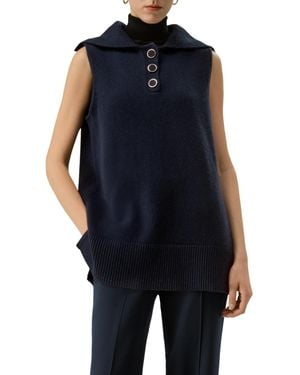 LILYSILK Vintage-inspired Sailor Collar Top - Blue