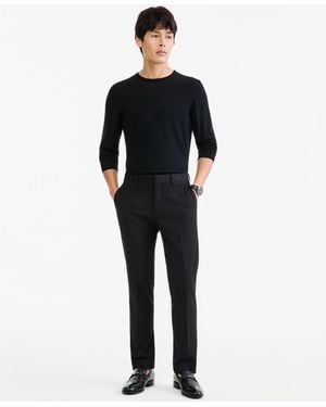 Kenneth Cole Slim-fit Pinstripe Techni-cole Suit Separate Pants - Blue