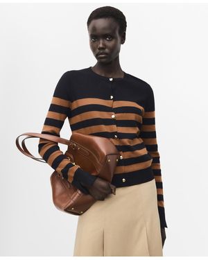 Mango Cuff Opening Cardigan - Brown