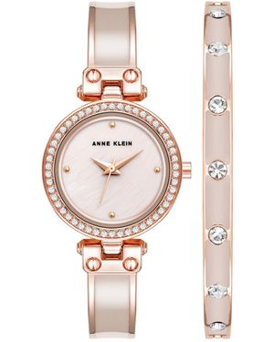 Anne Klein Quartz Round Bracelet Watch 28.1mm X 33.8mm - White