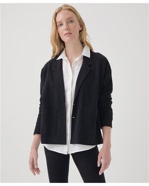 Pact Organic Cotton Airplane Relaxed Blazer - Black