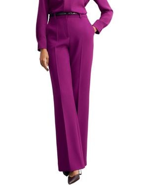 The Fold Alzira Sculpt Crepe Pants - Purple