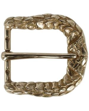 Trafalgar 35mm Opulent Scaled Italian Solid Brass Harness Belt Buckle - Metallic