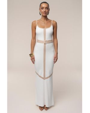 JLUXLABEL Belted Cami Maxi Dress - Natural