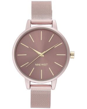 Nine West Pink Mesh Bracelet Watch - Multicolor