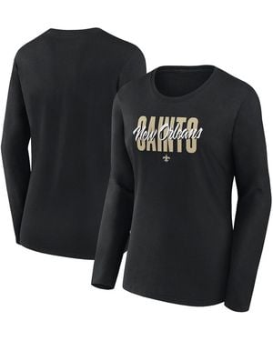 LOGO ATHLETIC New Orleans Saints Grip Long Sleeve T-shirt - Black