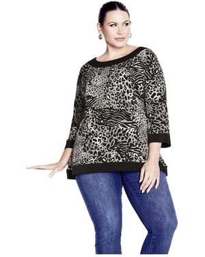 Avenue Plus Size Tessa Top - Blue