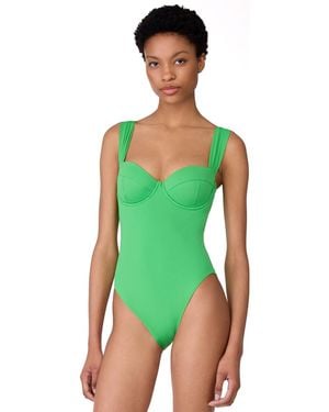 Kate Spade Sweetheart Underwire Cutout One-piece Swimsuit - Green