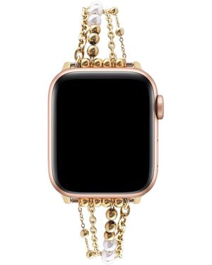 The Posh Tech Michelle Stainless Steel Band For Apple Watch - Black