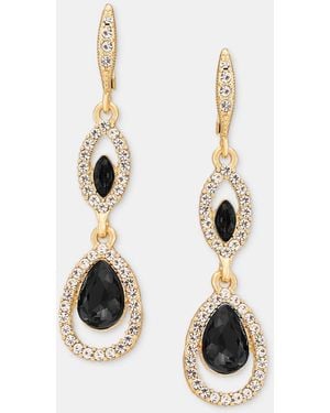 Givenchy Gold-tone Glass Drama Double Drop Earrings - Natural