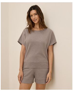 Pact Organic Cotton Airplane Dolman Top - Brown