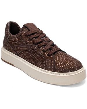Prologue Shoes Berina Embellished Sneaker - Brown