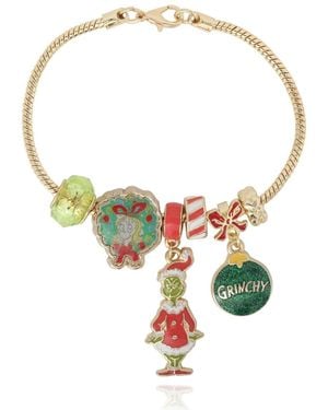 Dr. Seuss Grinch Holiday Charm Beaded Bracelet - White