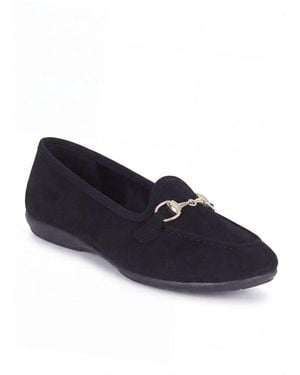 Menina Step Royal Suede Buckle Slipper - Blue